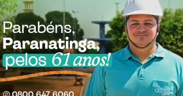 Águas de Paranatinga homenageia os 61 anos do município com avanços no saneamento e compromisso com o futuro