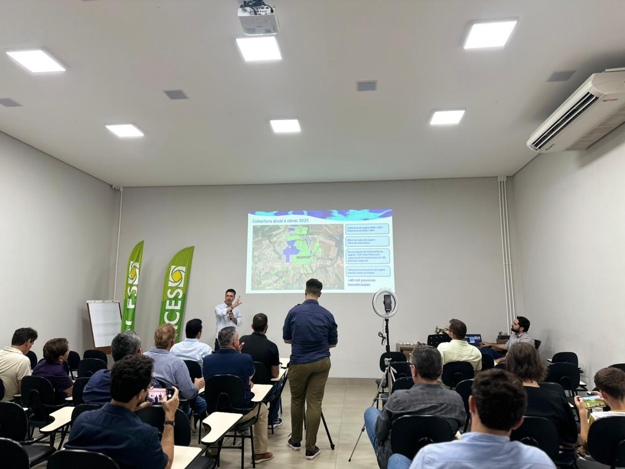 Em encontro com empresários na ACES, Águas de Sinop dialoga sobre o avanço das obras da rede de esgoto no município