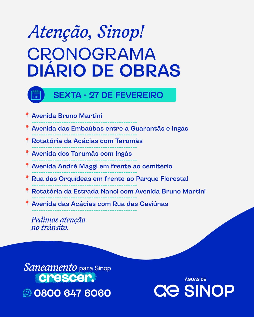 Obras de saneamento em andamento 27/02