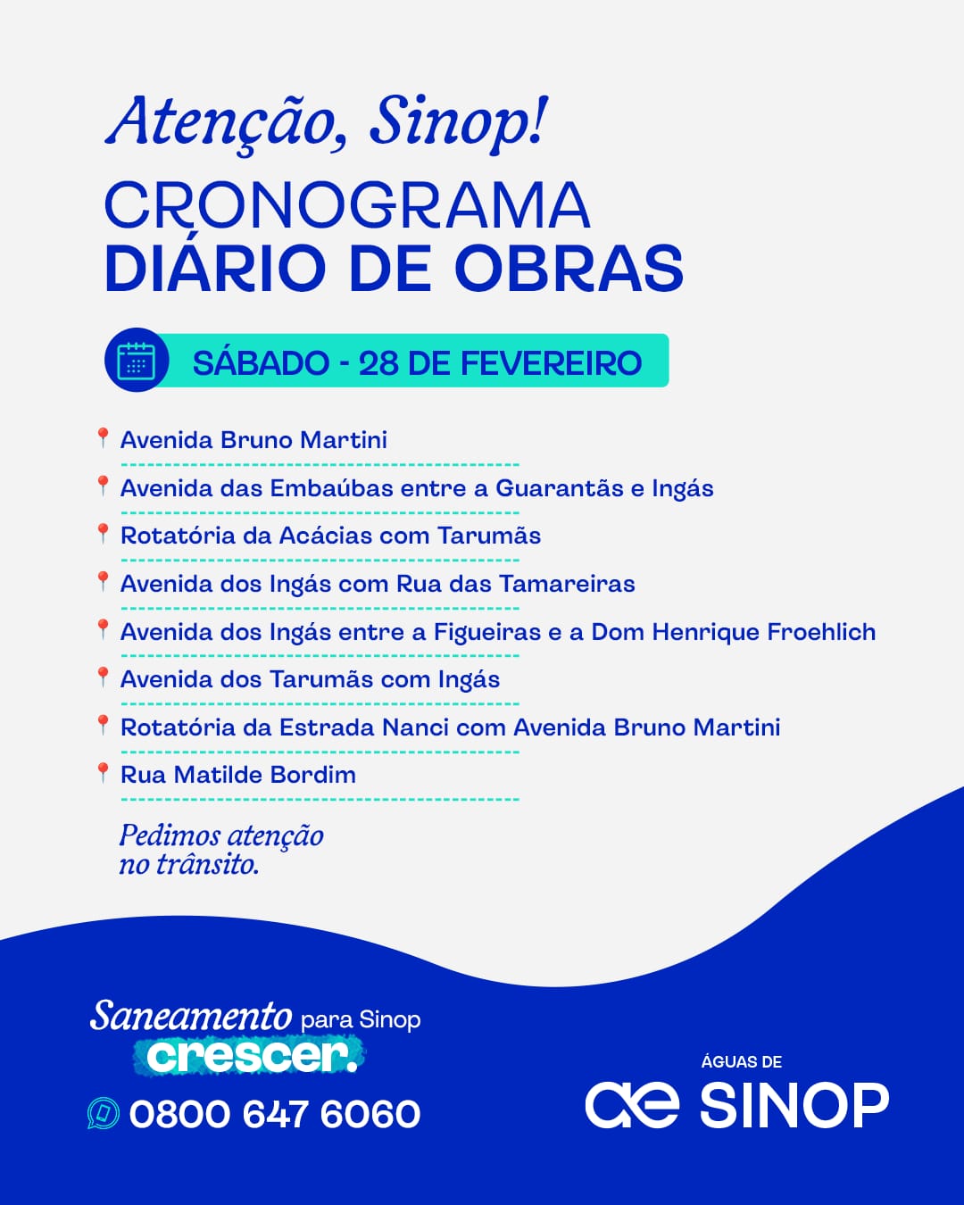 Obras de saneamento em andamento 28/02