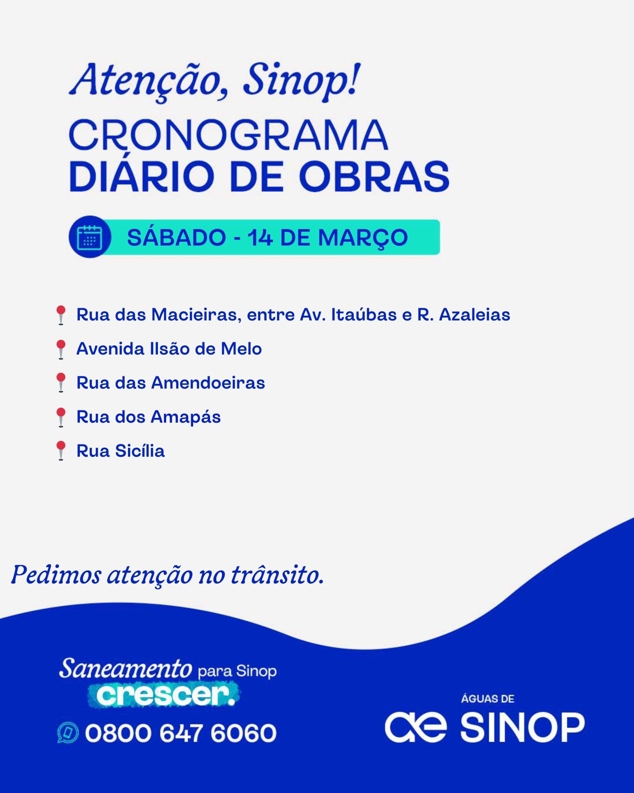 Obras de saneamento em andamento 14/03