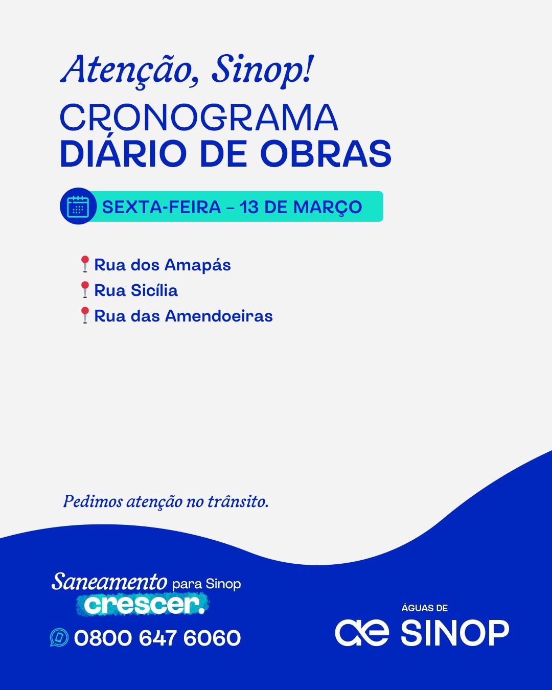 Obras de Saneamento em Andamento – 13/03