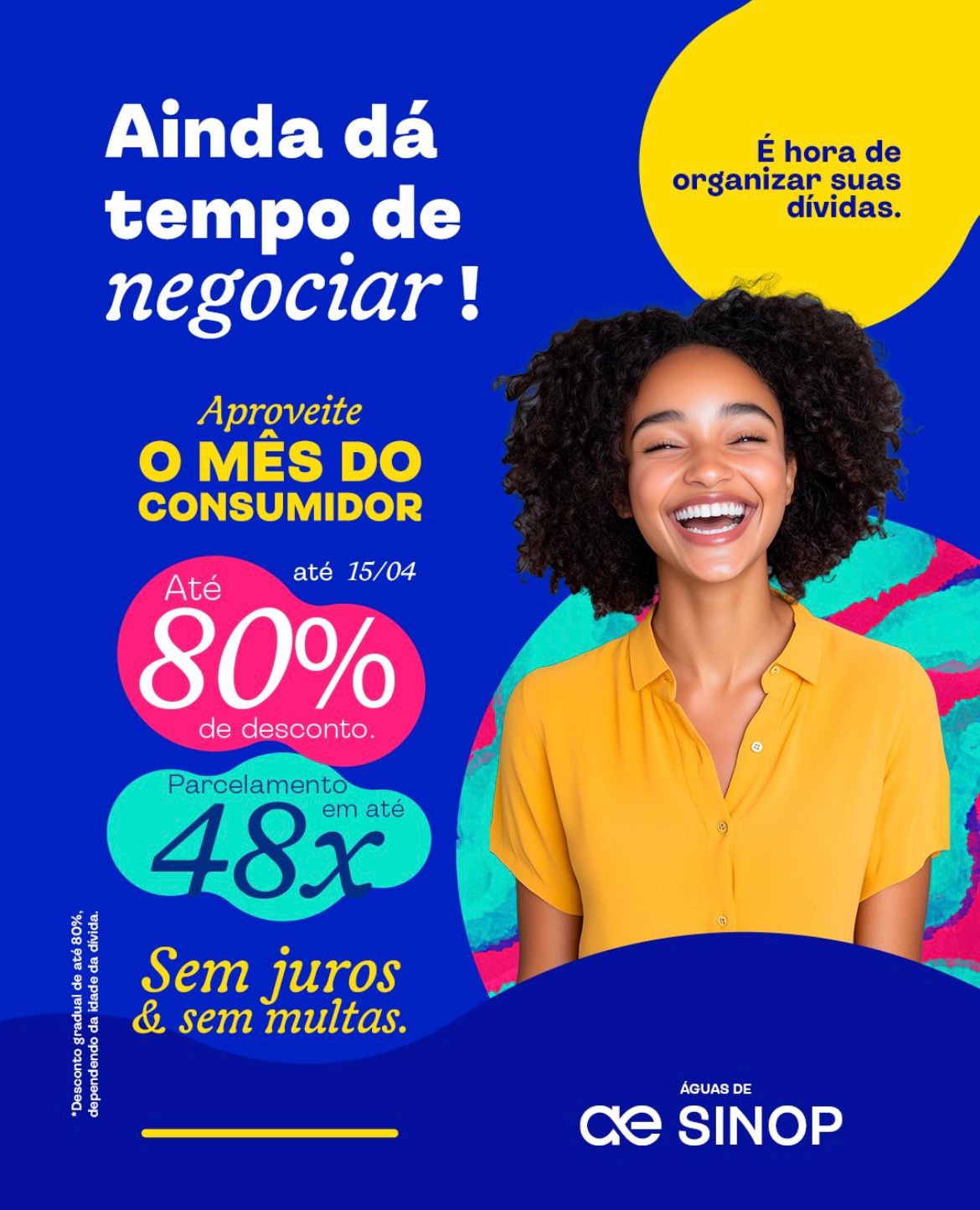 Mês do Consumidor: Águas de Sinop oferece até 80% de desconto para negociação de débitos até 15 de abril