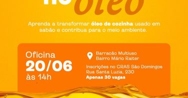 Águas de Sorriso realiza oficina do projeto “De Olho no Óleo” em parceria com as Secretarias de Assistência Social e Cultura