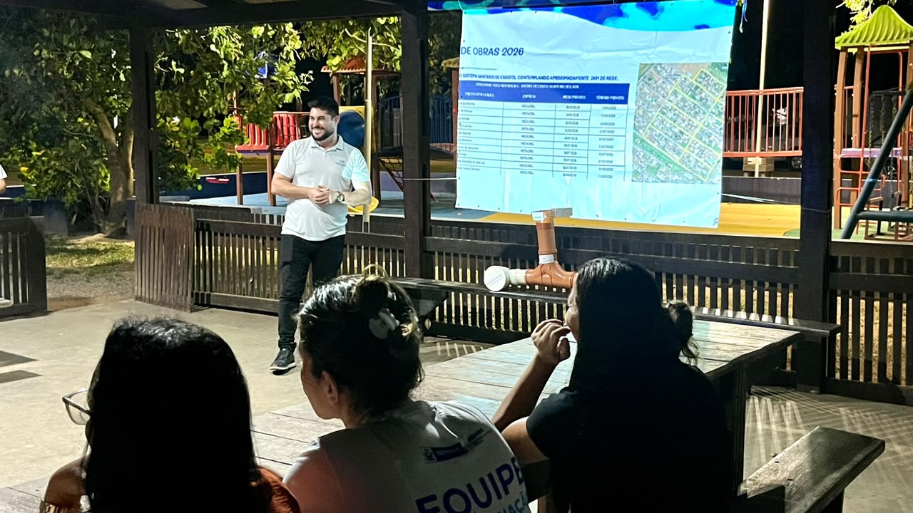 Em reunião com a comunidade, Águas de Sorriso apresenta início de obras no bairro Taiamã